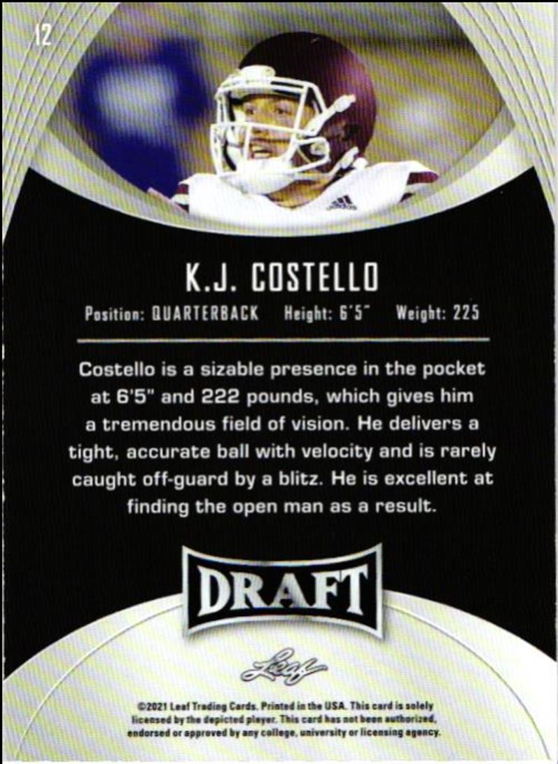 2021 Leaf Draft K.J. Costello