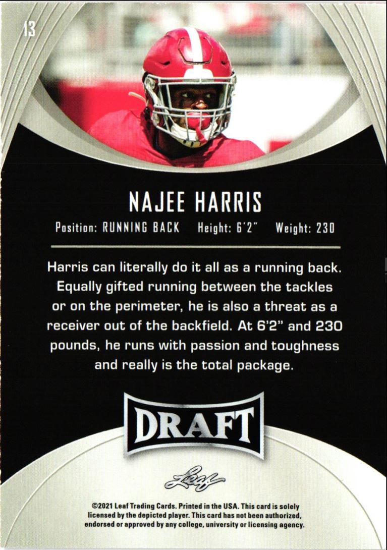 2021 Leaf Draft Najee Harris