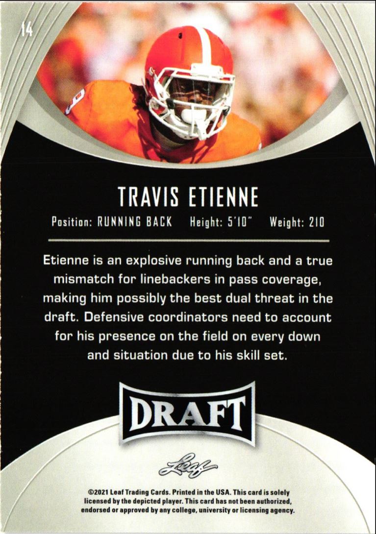 2021 Leaf Draft Travis Etienne