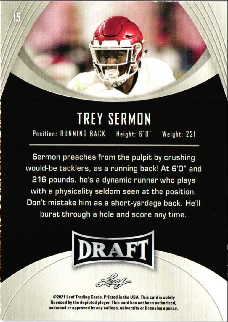 2021 Leaf Draft Trey Sermon