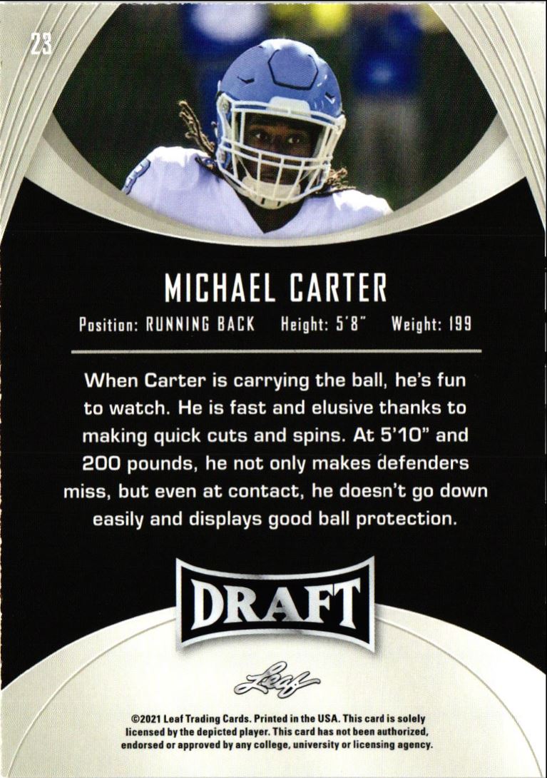 2021 Leaf Draft Michael Carter