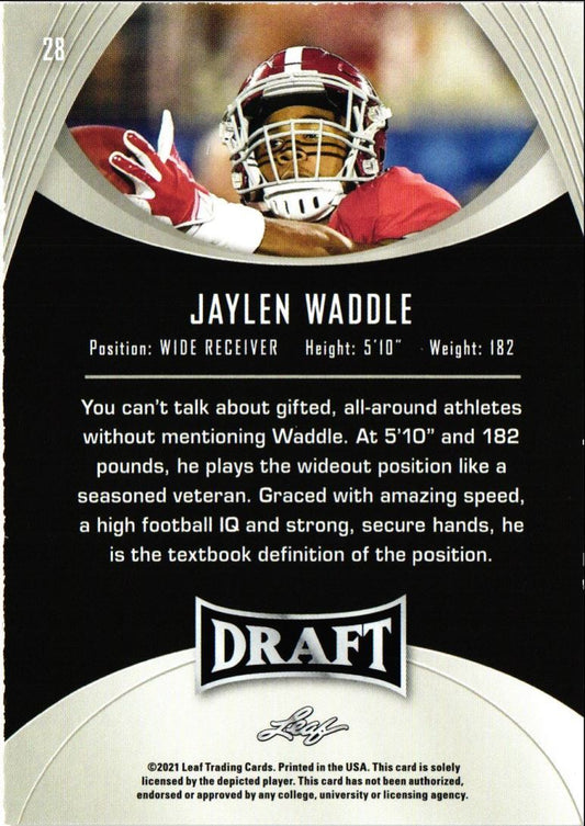 2021 Leaf Draft Jaylen Waddle