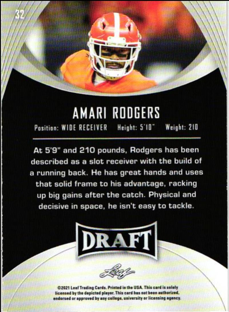 2021 Leaf Draft Amari Rodgers