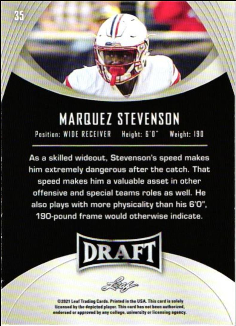 2021 Leaf Draft Marquez Stevenson
