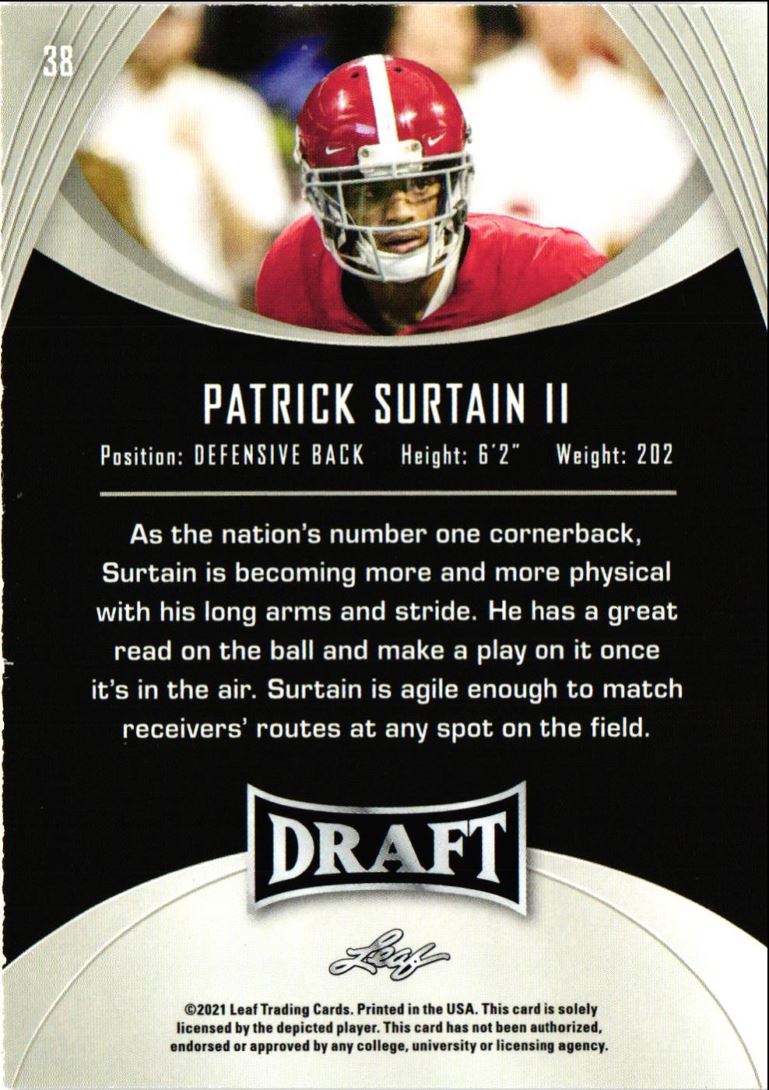 2021 Leaf Draft Patrick Surtain II