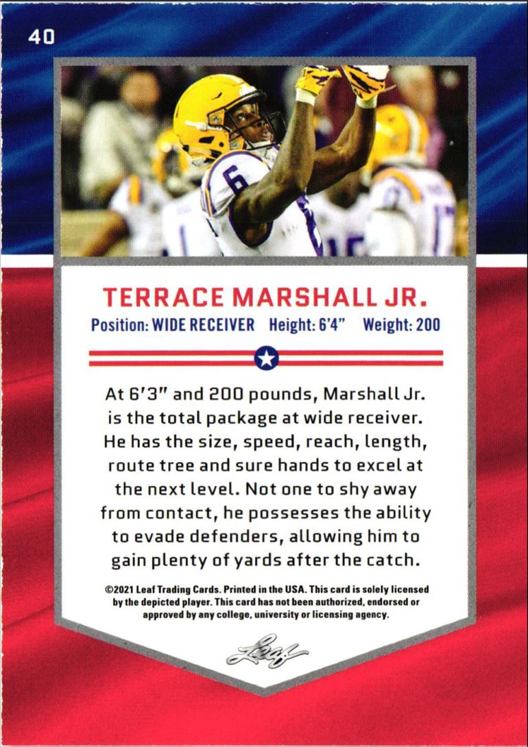 2021 Leaf Draft All-American Terrace Marshall Jr.