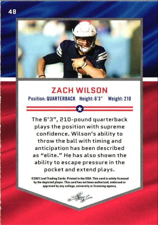 2021 Leaf Draft All-American Zach Wilson