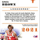 2021 Panini Chronicles Draft Picks Greg Brown III