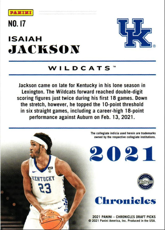 2021 Panini Chronicles Draft Picks Isaiah Jackson