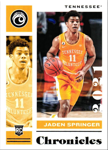 2021 Panini Chronicles Draft Picks Jaden Springer