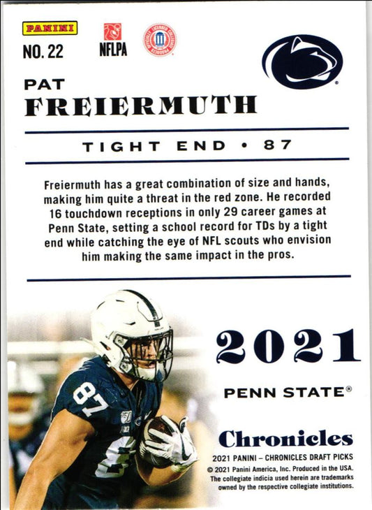 2021 Panini Chronicles Draft Picks Pat Freiermuth