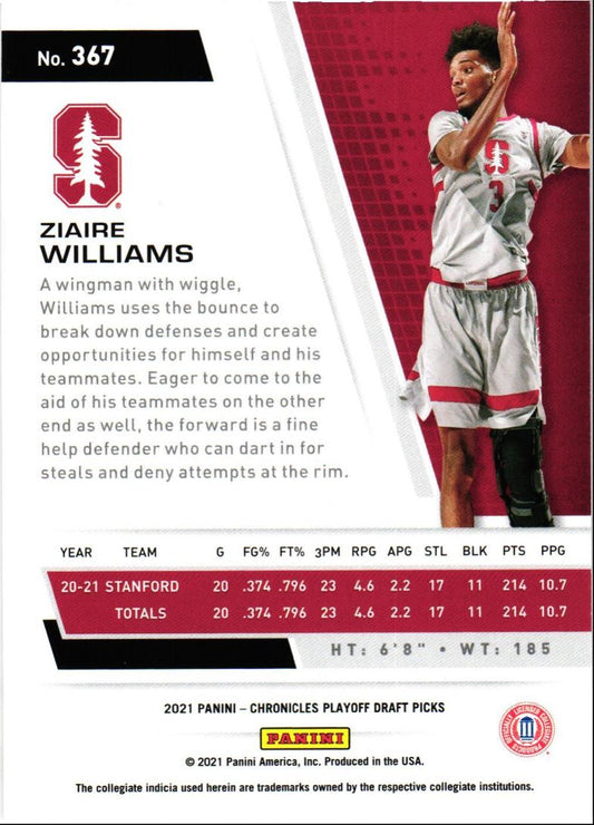 2021 Panini Chronicles Draft Picks Ziaire Williams