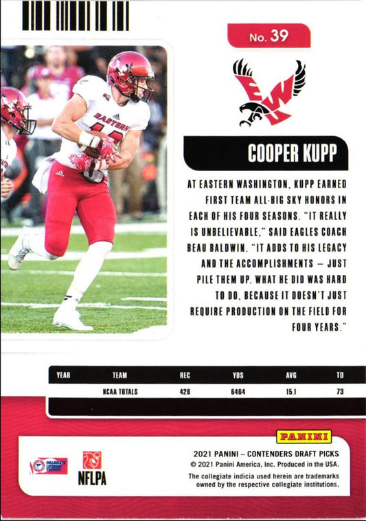 2021 Panini Contenders Draft Picks Cooper Kupp