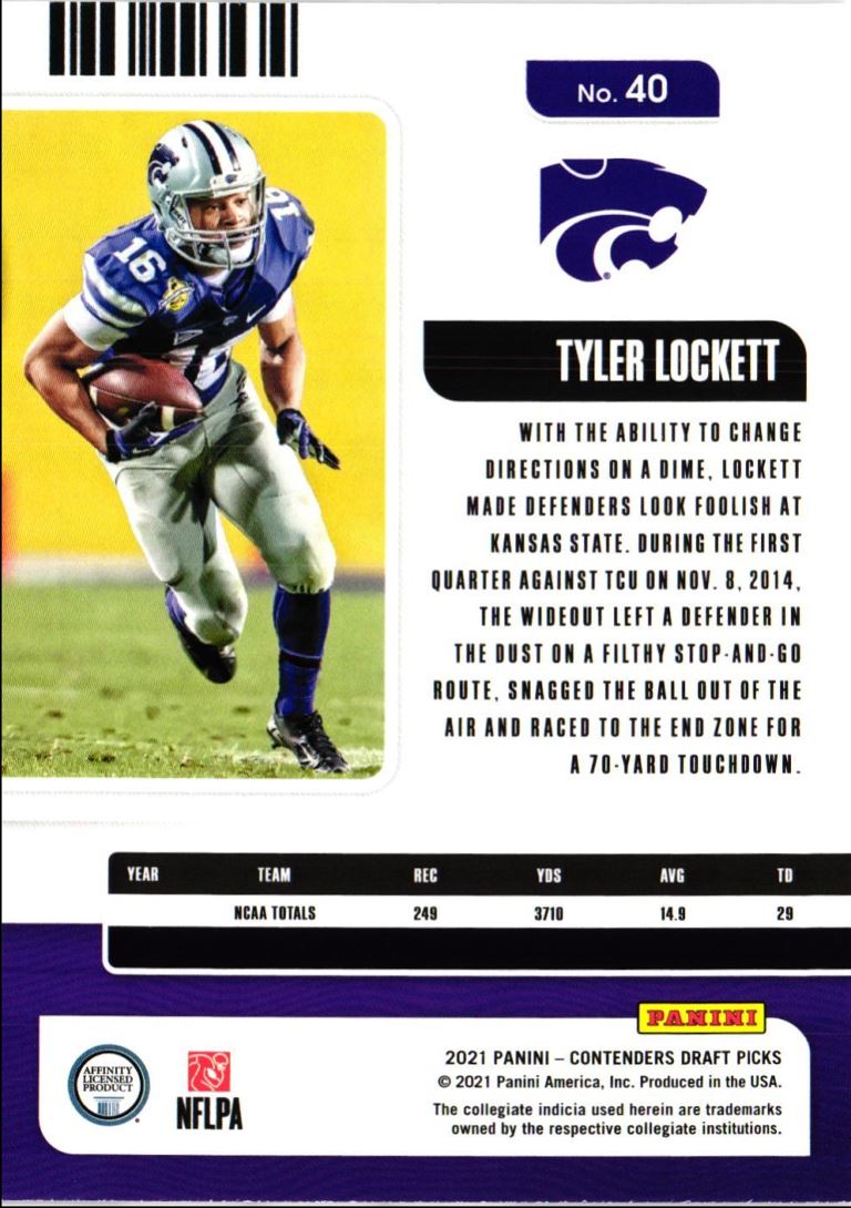 2021 Panini Contenders Draft Picks Tyler Lockett