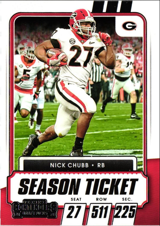 2021 Panini Contenders Draft Picks Nick Chubb