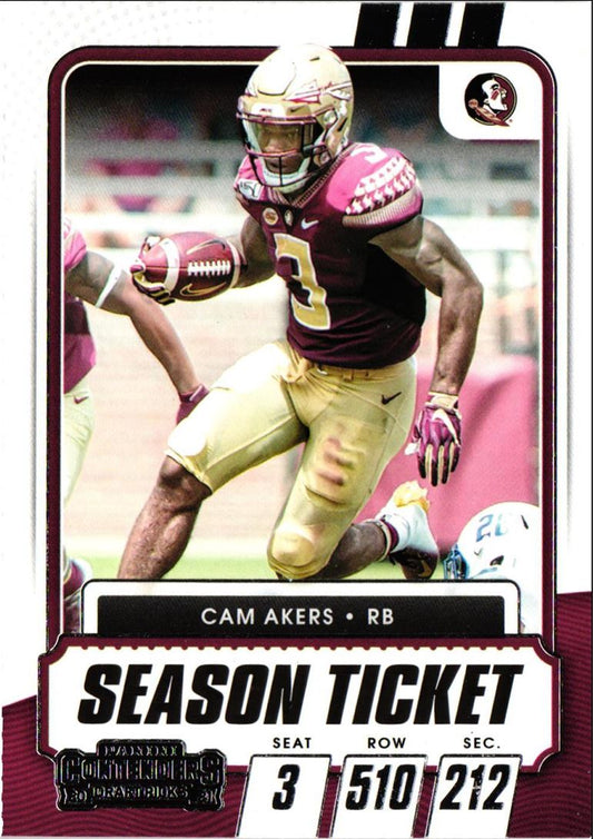 2021 Panini Contenders Draft Picks Cam Akers