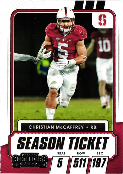 2021 Panini Contenders Draft Picks Christian McCaffrey