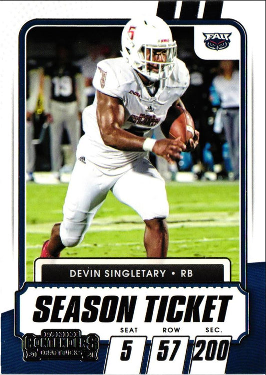 2021 Panini Contenders Draft Picks Devin Singletary