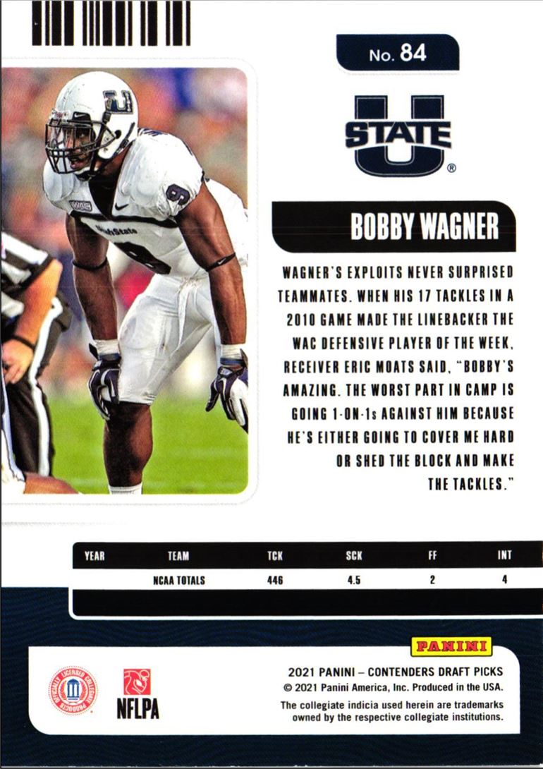 2021 Panini Contenders Draft Picks Bobby Wagner