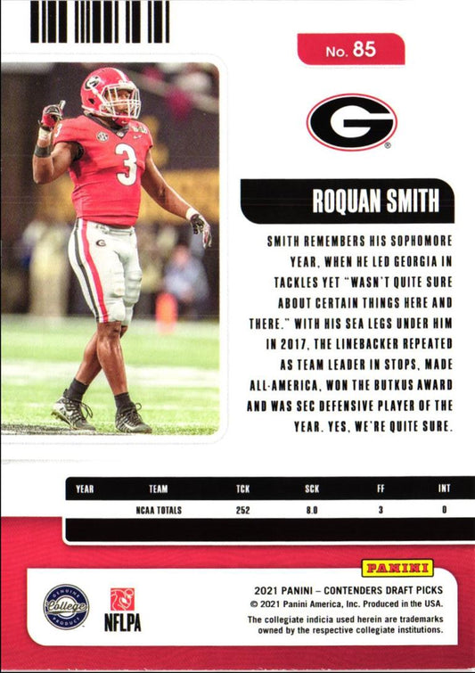 2021 Panini Contenders Draft Picks Roquan Smith