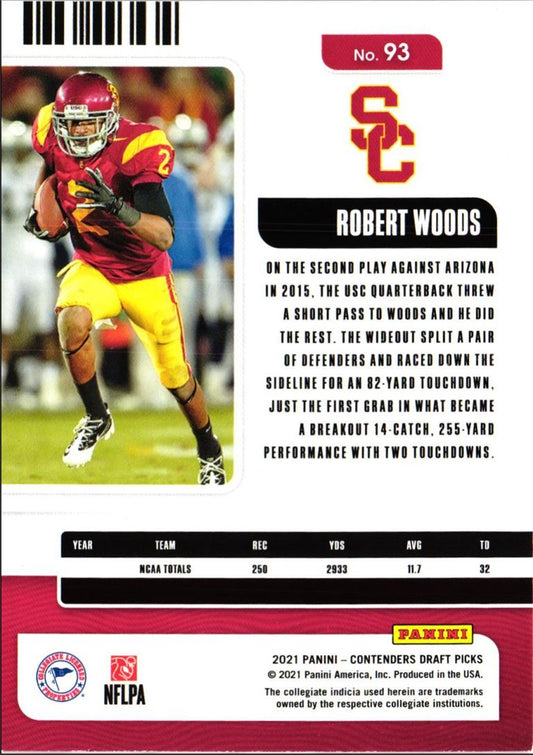 2021 Panini Contenders Draft Picks Robert Woods