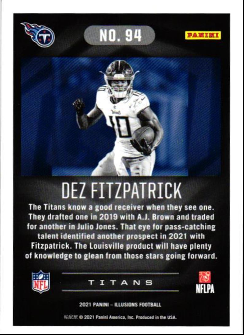 2021 Panini Illusions Dez Fitzpatrick