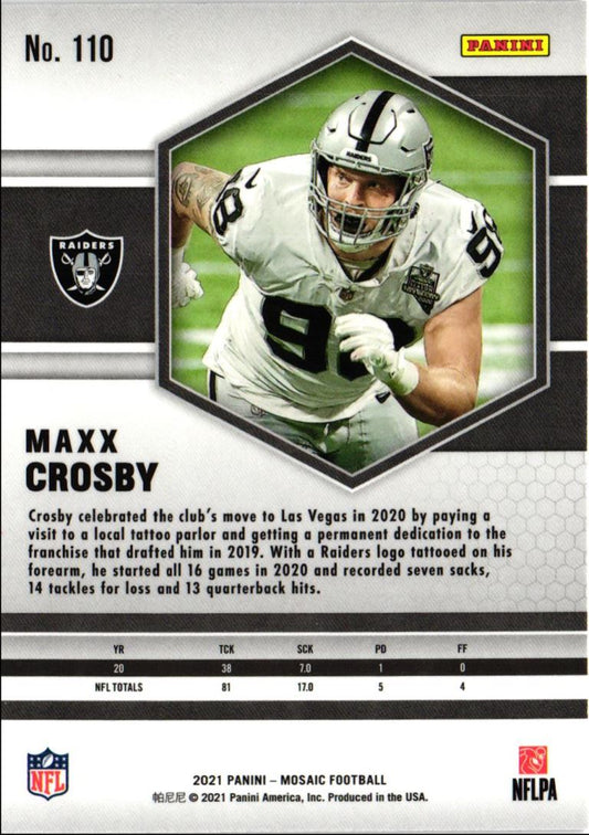 2021 Panini Mosaic Maxx Crosby