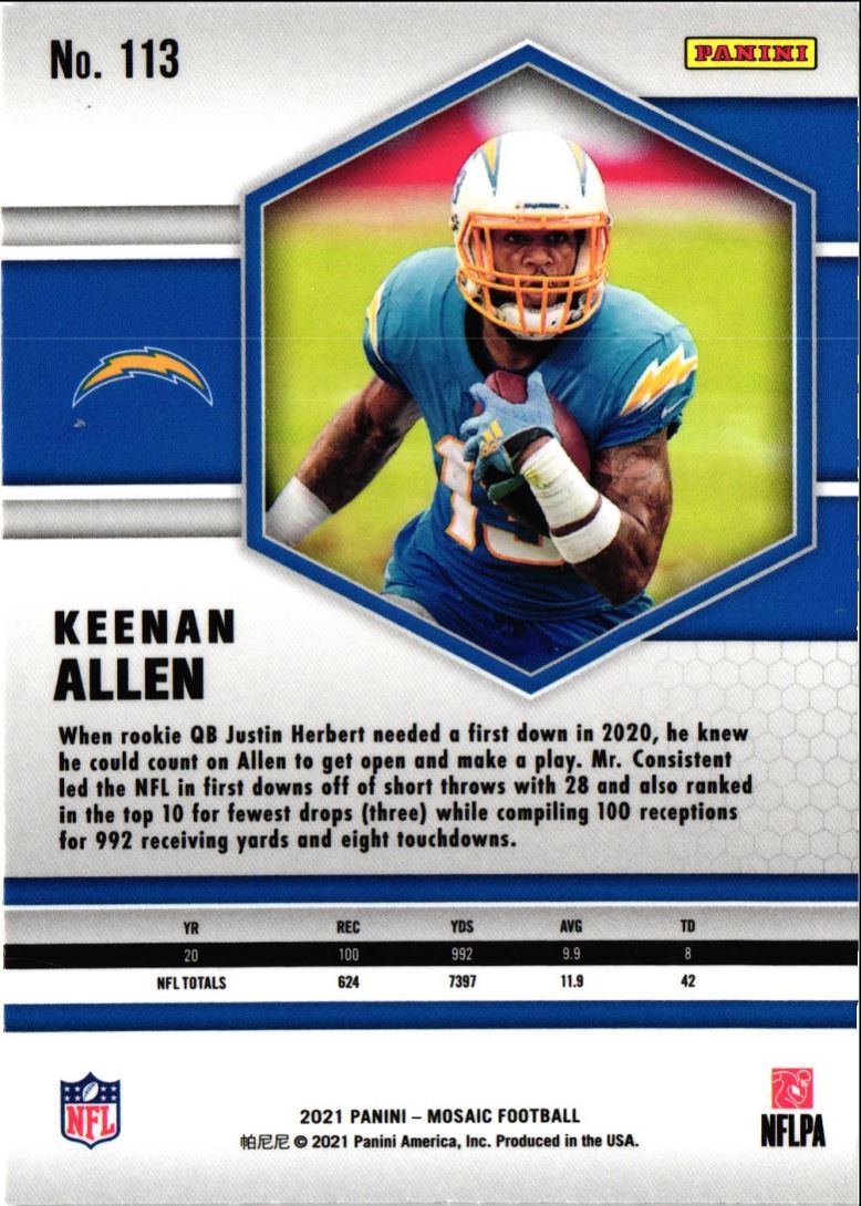 2021 Panini Mosaic Keenan Allen