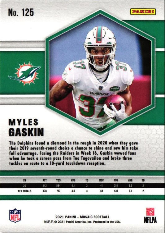 2021 Panini Mosaic Myles Gaskin