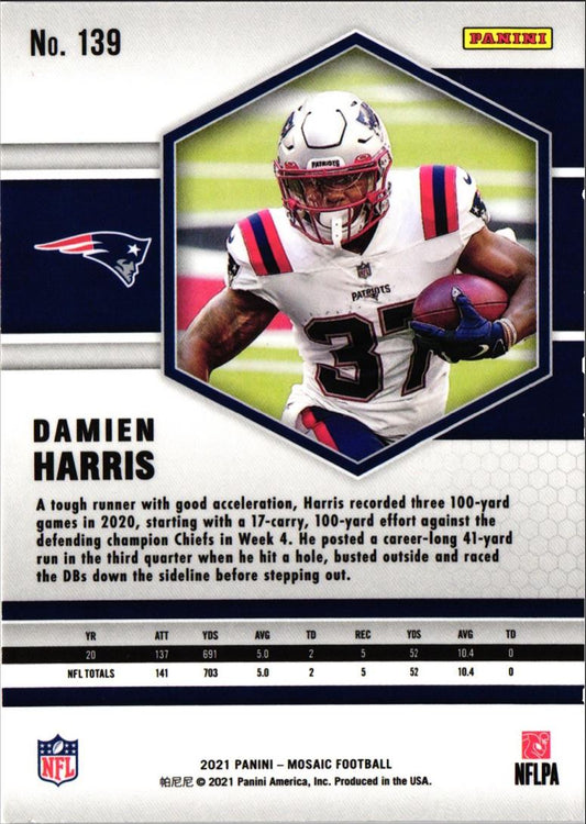 2021 Panini Mosaic Damien Harris