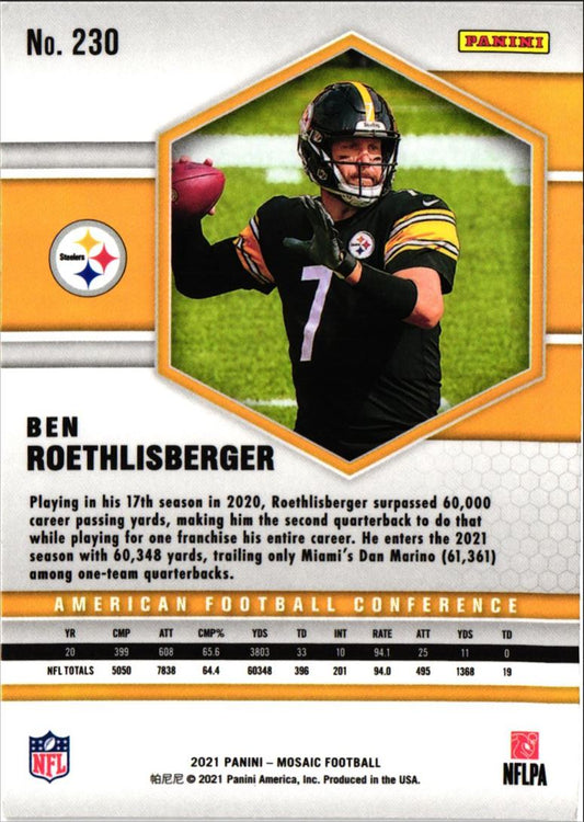 2021 Panini Mosaic Ben Roethlisberger