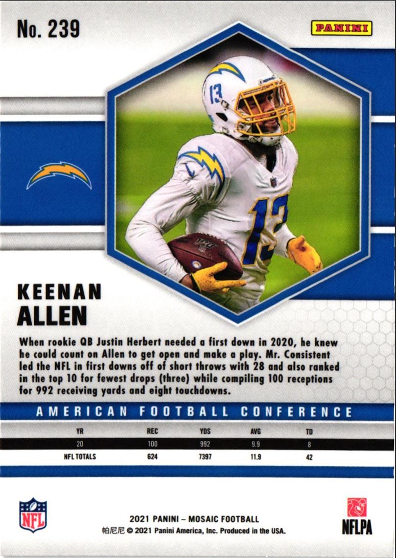 2021 Panini Mosaic Keenan Allen