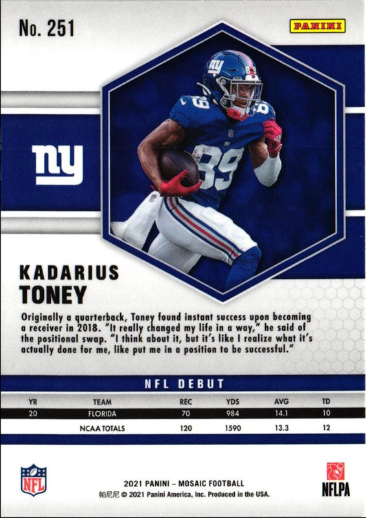 2021 Panini Mosaic Kadarius Toney