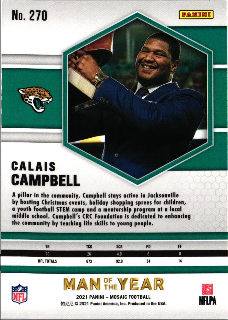 2021 Panini Mosaic Calais Campbell