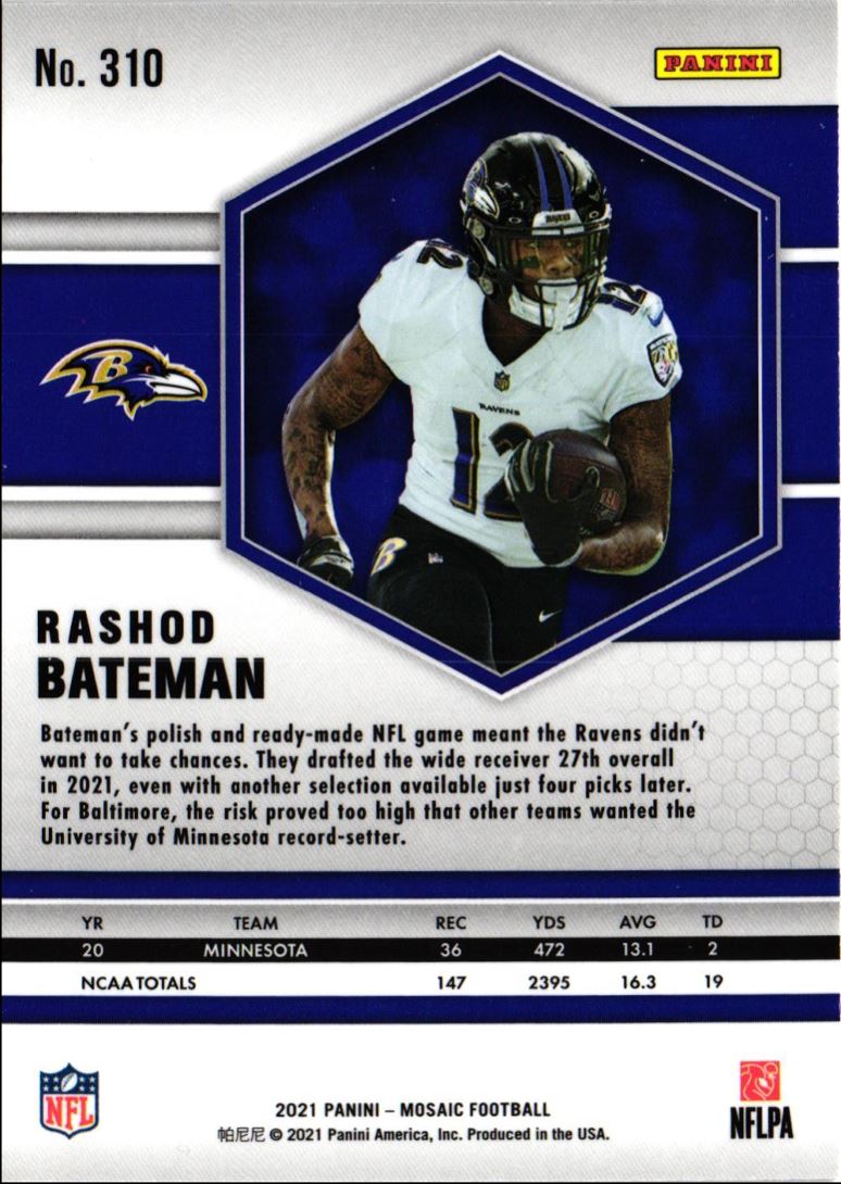 2021 Panini Mosaic Rashod Bateman