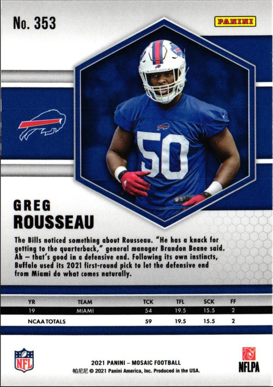 2021 Panini Mosaic Greg Rousseau