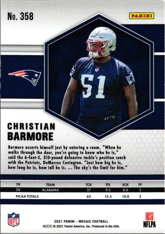 2021 Panini Mosaic Christian Barmore