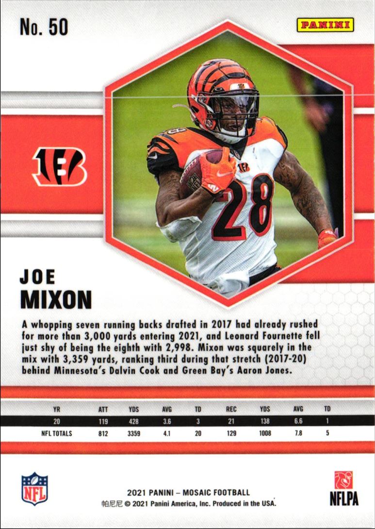 2021 Panini Mosaic Joe Mixon