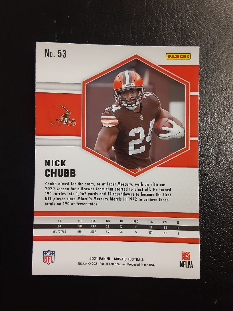 2021 Panini Mosaic Nick Chubb