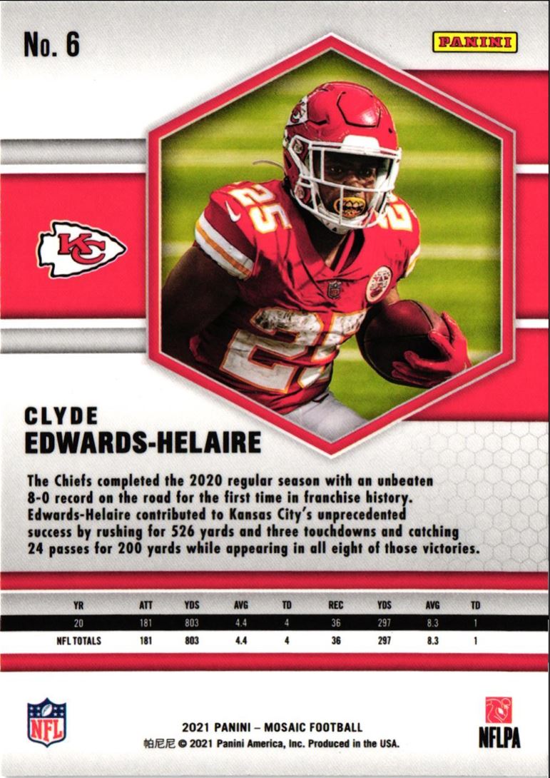 2021 Panini Mosaic Clyde Edwards-Helaire