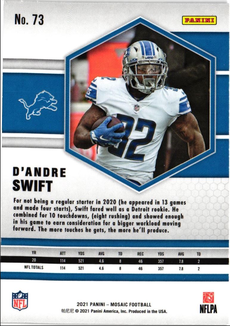 2021 Panini Mosaic D'Andre Swift