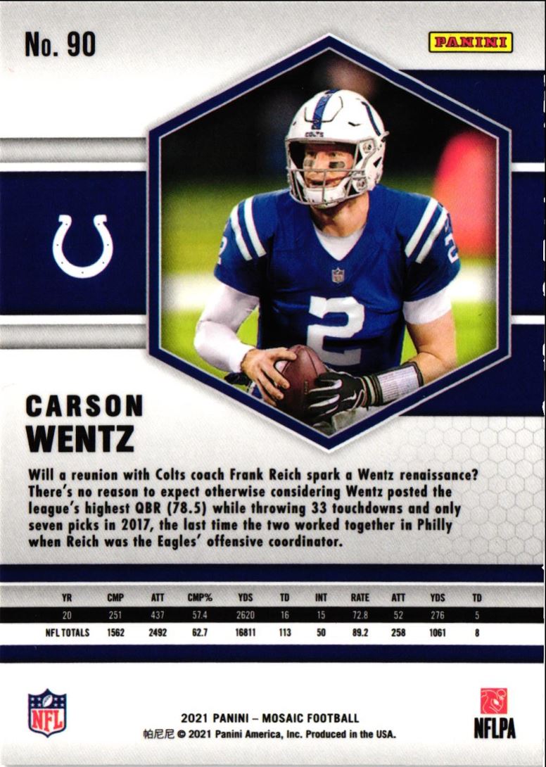 2021 Panini Mosaic Carson Wentz