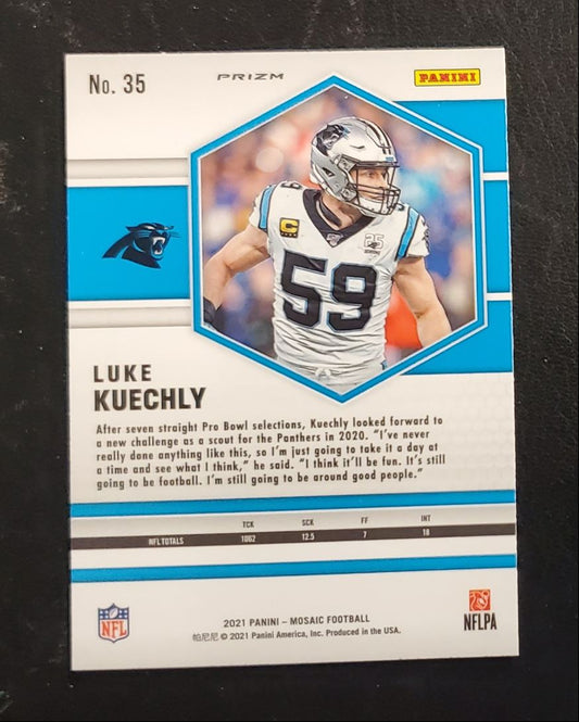 2021 Panini Mosaic Blue Reactive Luke Kuechly