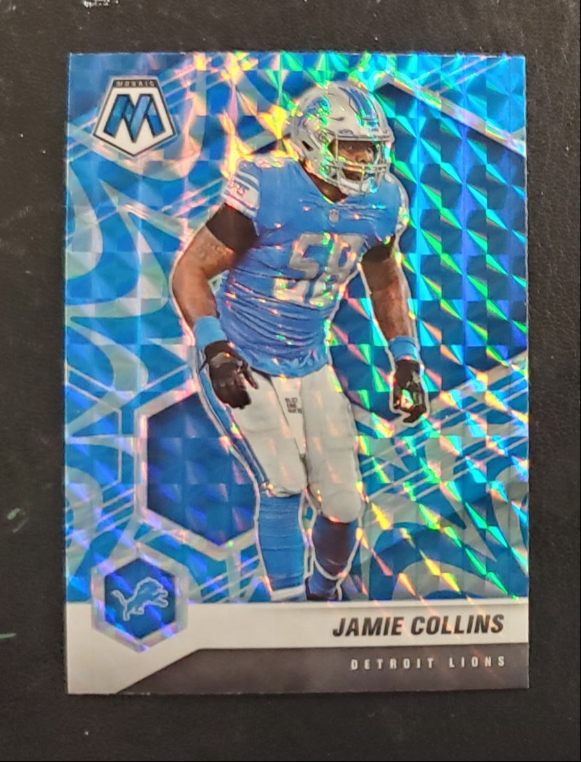 2021 Panini Mosaic Blue Reactive Jamie Collins