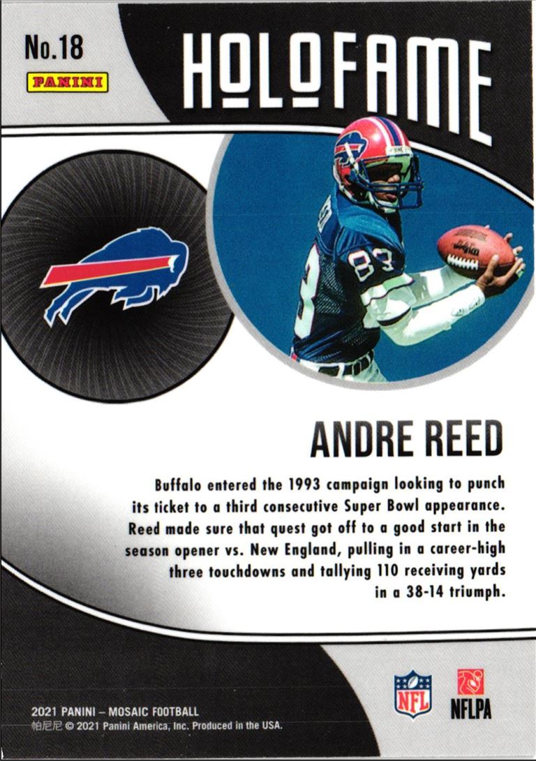 2021 Panini Mosaic HoloFame Andre Reed