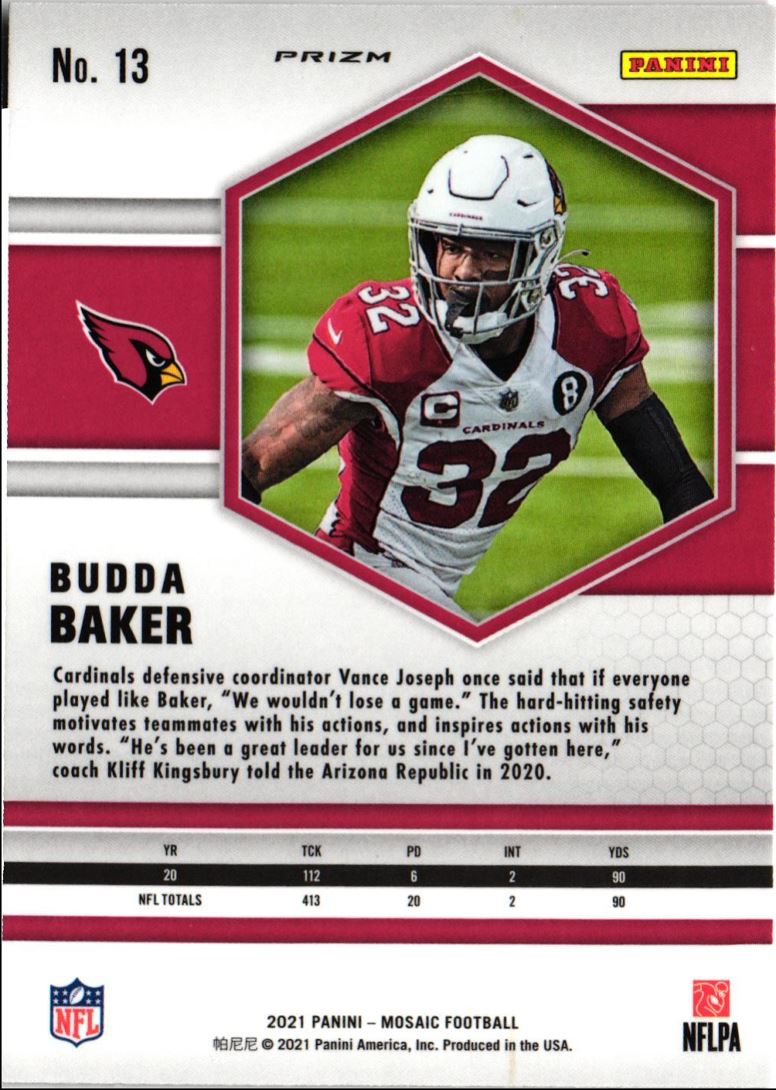 2021 Panini Mosaic Prizm Budda Baker