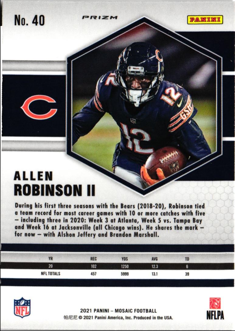 2021 Panini Mosaic Prizm Allen Robinson II