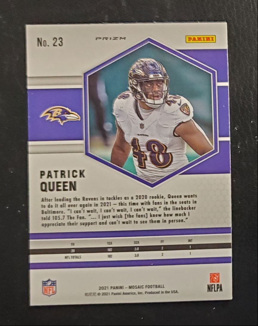 2021 Panini Mosaic Silver Mosaic Patrick Queen