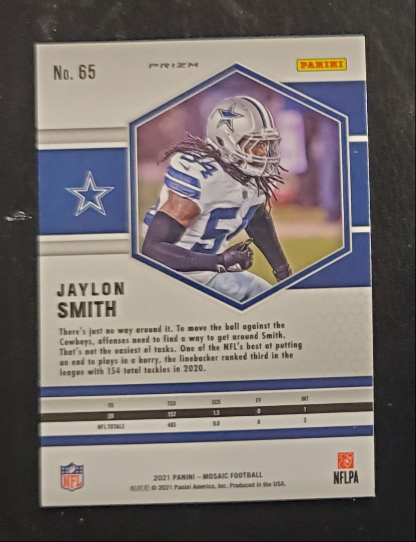 2021 Panini Mosaic Silver Mosaic Jaylon Smith