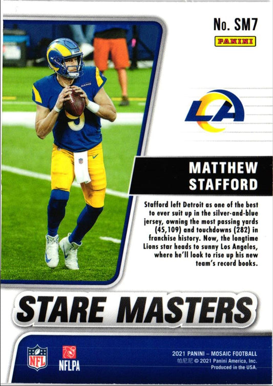 2021 Panini Mosaic Stare Masters Matthew Stafford